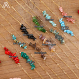 Reiki Healing Crystal Necklace Irregular Chips Citrines Roses Quartz Amazonite A