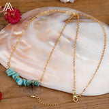 Reiki Healing Crystal Necklace Irregular Chips Citrines Roses Quartz Amazonite A