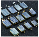 Reiki Healing Pendulum Rock Crystal Kyanite Quartz Necklace