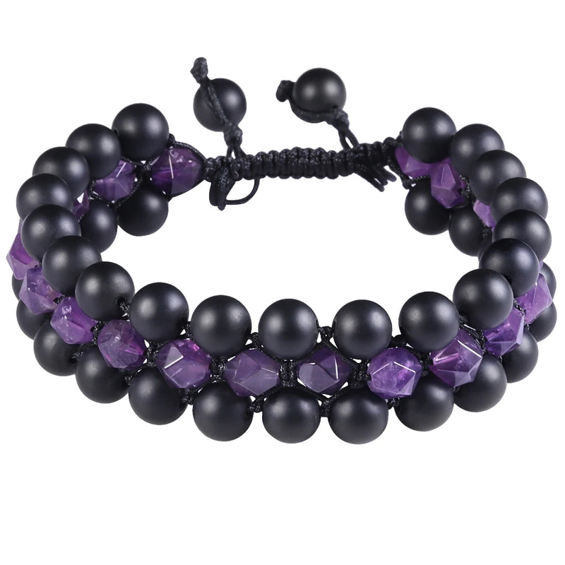 Reiki Healing Prayer Agate Bracelet Natural Crystal Beads