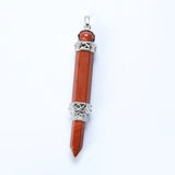 Reiki Healing Purple Crystal 3 Piece Pencil Ball Pendant