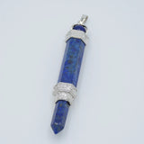 Reiki Healing Purple Crystal 3 Piece Pencil Ball Pendant