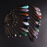 Reiki Healing Spiritual Wicca Pendulum Charm Jewelry for Men Women