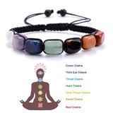 Reiki Healing Stone 7 Chakra Bracelet Meditation Jewelry