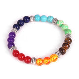 7 Chakra Volcanic Stones Reiki Bracelet