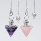 Lapis Labradorite Cone Pendulum for Dowsing Spiritual Divination Wicca