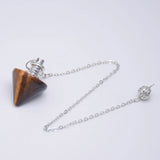 Lapis Labradorite Cone Pendulum for Dowsing Spiritual Divination Wicca