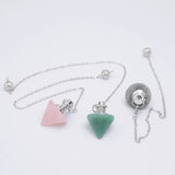 Lapis Labradorite Cone Pendulum for Dowsing Spiritual Divination Wicca