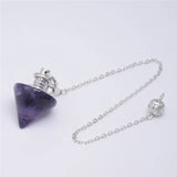 Lapis Labradorite Cone Pendulum for Dowsing Spiritual Divination Wicca