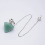 Lapis Labradorite Cone Pendulum for Dowsing Spiritual Divination Wicca