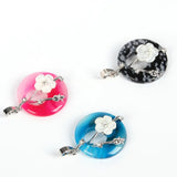 Reiki Healing Stone Pendants - Flower Pearl Shell Natural Amethysts