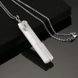 Reiki Healing Selenite Stone Pendant Necklace