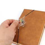 Reiki Healthy Gravel Stone Crystal Hexagram Bookmark