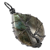 Labradorite Tree Of Life Pendant for DIY Jewelry Making