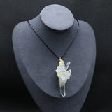 Reiki Natural Quartz Pendant Big Irregular Crystal Pillar Pendulum