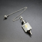 Reiki Om Symbol Crystal Pendulum Dowsing Natural Stone Points Pendant