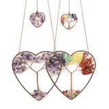Reiki Ore Crystal Heart Chakra Tree Of Life Home Decoration