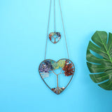 Reiki Ore Crystal Heart Chakra Tree Of Life Home Decoration
