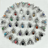 Reiki Ore Crystal Agate Insects Necklace/Brooch Pendant