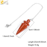 Reiki Pendulum Pink Crystal Cone Pendant Dowsing