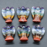 Reiki Pine Cones Stone Ornament Colorful Chakras Agates Bead 24x18mm