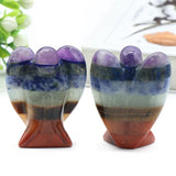 Reiki Pine Cones Stone Ornament Colorful Chakras Agates Bead 24x18mm