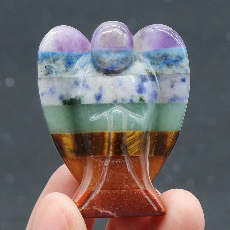 Reiki Pine Cones Stone Ornament Colorful Chakras Agates Bead 24x18mm