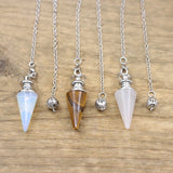 Reiki Rose Quartzs Cone Pendulum Pendant