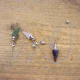 Reiki Rose Quartzs Cone Pendulum Pendant