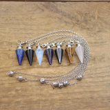 Reiki Rose Quartzs Cone Pendulum Pendant