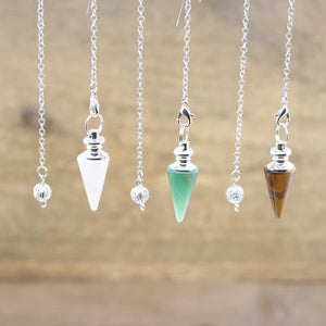 Reiki Rose Quartzs Cone Pendulum Pendant