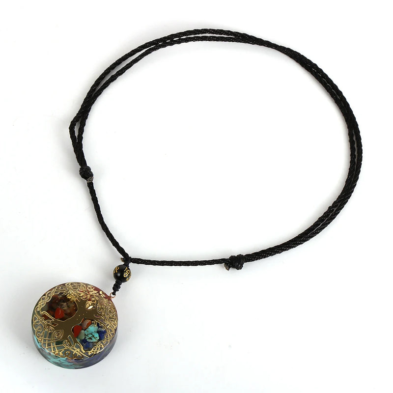 Reiki Tree Of Life 7 Chakras Orgone Necklace