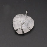 Reiki Tree of Life Pendant Natural Wire Wrap Heart Love Crystal Tiger Eye