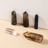 Reiki Natural Stone Hexagon Column Raw Stone Healing Crystal Crafts