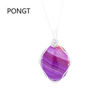 Reiki Quartz Stone Pendant Necklace for Women Healing Crystal Jewelry