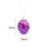 Reiki Quartz Stone Pendant Necklace for Women Healing Crystal Jewelry