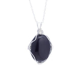 Reiki Quartz Stone Pendant Necklace for Women Healing Crystal Jewelry