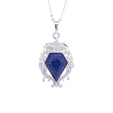 Reiki Natural Stones Crystal Pendant Opal Lapis Lazuli Healing Quartz Necklace