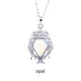 Reiki Natural Stones Crystal Pendant Opal Lapis Lazuli Healing Quartz Necklace