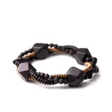Geometric Copper Beads Bracelet Good Luck Bangle