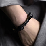 Geometric Copper Beads Bracelet Good Luck Bangle