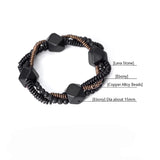 Geometric Copper Beads Bracelet Good Luck Bangle