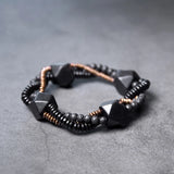 Geometric Copper Beads Bracelet Good Luck Bangle