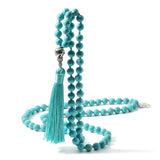 Turquoises Stone Necklace Yoga Jewelry 8mm Beads