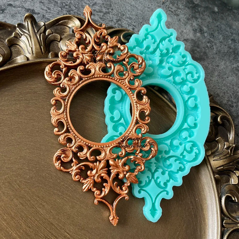 Relief Frame Silicone Epoxy Resin Plaster Mould Cake Mold