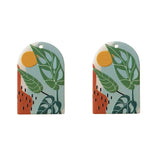 Mountain Landscape Woman Acrylic Pendant DIY Earrings