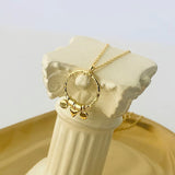 Religion Jewelry Tassel Charms Circle Pendant Necklace