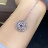 Natural Sapphire Pendant 925 Sterling Silver Necklace