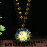 Buddhism Coloured Glaze Vajrapani Bodhisattva Necklace