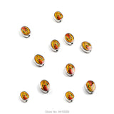 Religious Alloy Bead Picture Saint Holy Figures Oval Shape Catholic Beads